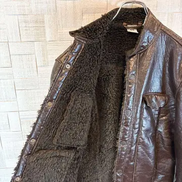 Armani Exchange 브라운 가죽 자켓 S