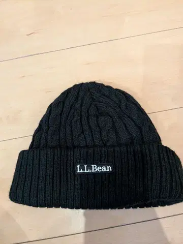 L.L.Bean 블랙 니트 모자 케이블 니트
