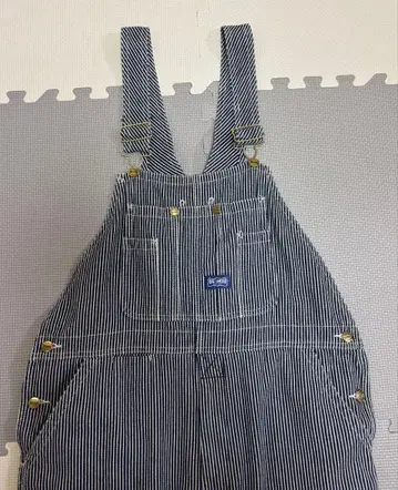 스트라이프 오버롤 코튼 혼방