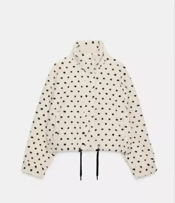 ZARA 물방울 패턴 보아 자켓