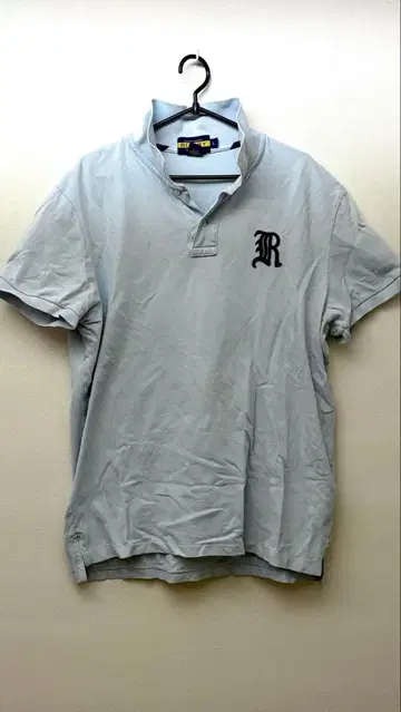 랄프 로렌 RUGBY 피케 셔츠 L 라이트 블루