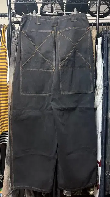 90s DOGHOUSE 초와이드 워크 팬츠 b계 hiphop