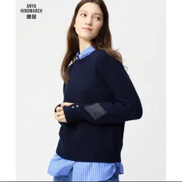 모모시오님 유니클로 x 안야 힌드마치 캐시미어 콜라보 니트 L