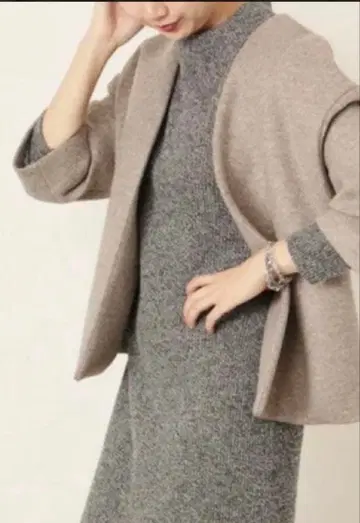 플라주 노카라 숏 자켓 코트 36