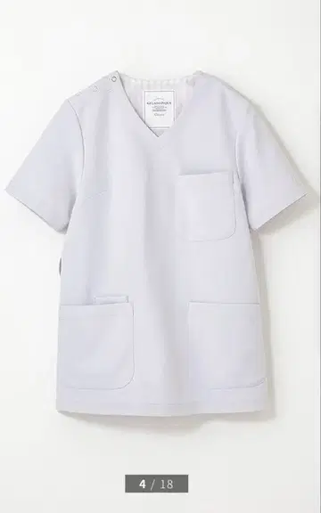 젤라토 피케 클래시코 풀오버 스크럽 라이트 그레이 L