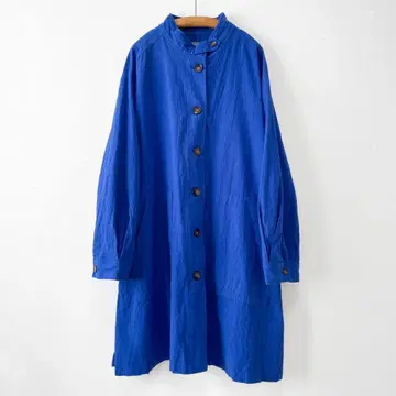 새상품급 hunch A라인 스프링 코트 유즈드 라이크 블루