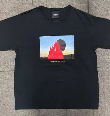 후지이 카제 LOVE ALL SERVE ALL 사진 T셔츠 M 사이즈