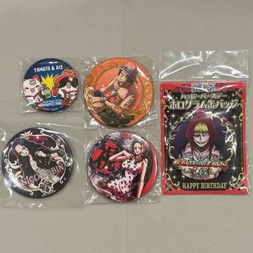 원피스 캔뱃지 5개 세트 에이스 로빈