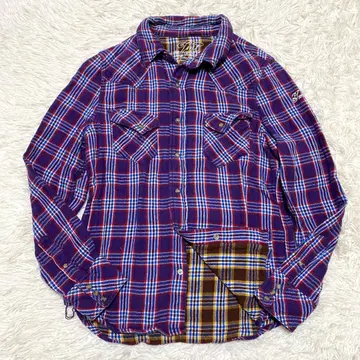 레어 컬러 TMT 더블 거즈 체크 셔츠 웨스턴