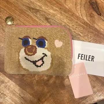 FEILER 러블리 리드업 테디 걸 파우치 베이지