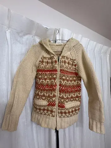 LOWRYS FARM 후드 부착 니트 스웨터 M