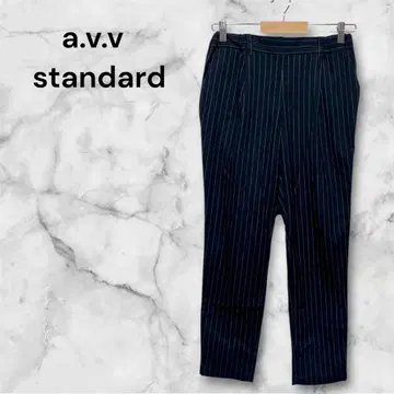아베베 스탠다드 스트라이프 스키니 팬츠 허리밴딩 L 사이즈