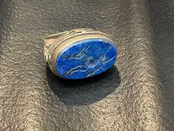 아프가니스탄 라피스 라줄리 실버 반지