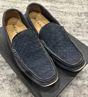 REGAL 네이비 뜨개질 슬립온 27cm