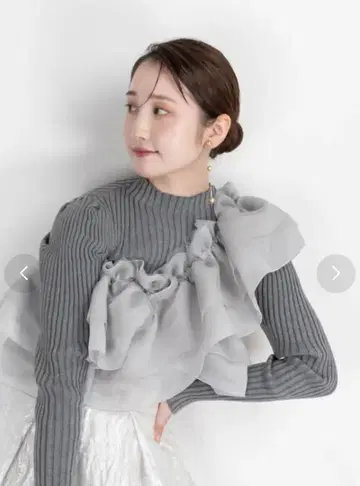 란다 멀티 티어드 프릴 & 니트 세트