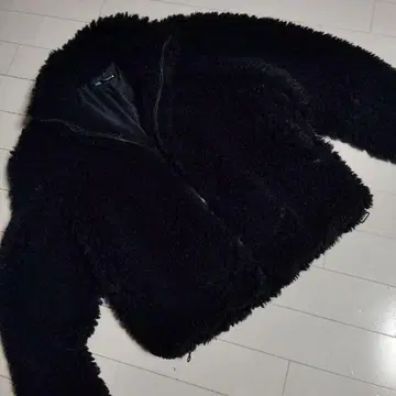 ZARA 인조 모피 보아 자켓 블루종