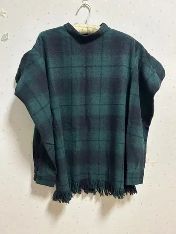 주카 플란넬 셔츠 체크 프린지