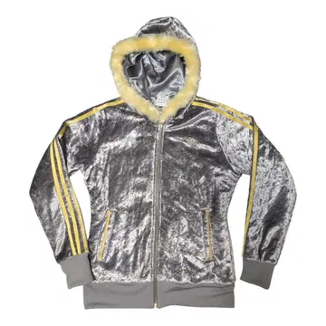 adidas 벨벳 후드티 그레이