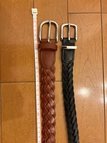 가죽 웨빙 벨트 2개 세트 gu 호크 컴퍼니 블랙 브라운