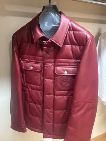 CASTELBAJAC 버건디 가죽 자켓 48