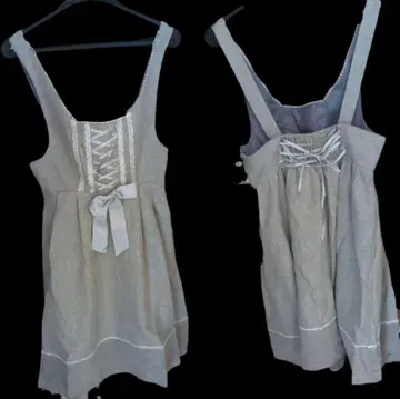 Amavel 트위드 오버롤 스커트