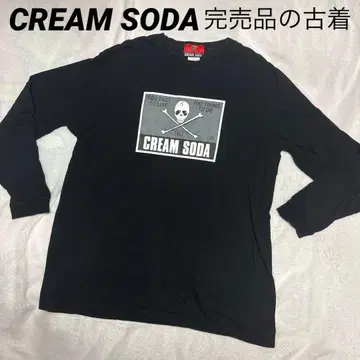 크림 소다 CREAM SODA 해골 스퀘어 롱 슬리브 T셔츠 [ XL ]