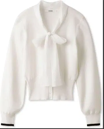 [ SNIDEL ] 시어 보타이 니트 풀오버