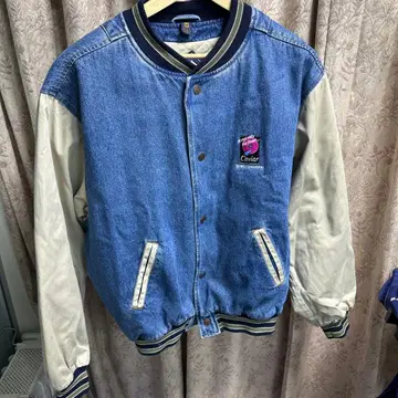 캐비어 바시티 자켓 데님 블루