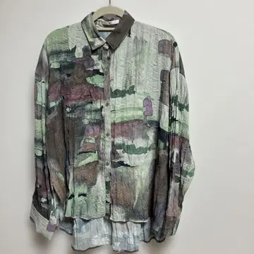 아트 프린트 긴팔 셔츠 멀티 컬러