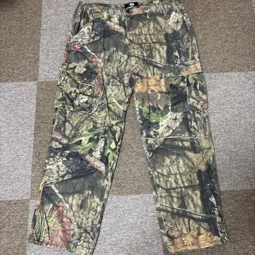 카모플라쥬 카고 팬츠 플랩 포켓 부착