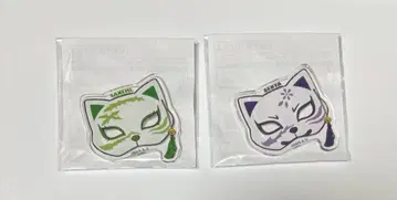 귀멸의 칼날 난자타운 배지 사네미 겐야 고양이형 배지 컬렉션