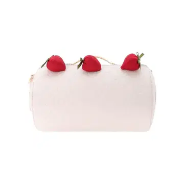 메종 드 플뢰르 모노그램 롤케이크 숄더백 핑크