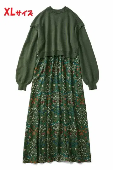 리브인컴포트 성인 모리스 [블랙쏜] 니트 절개 원피스 LL