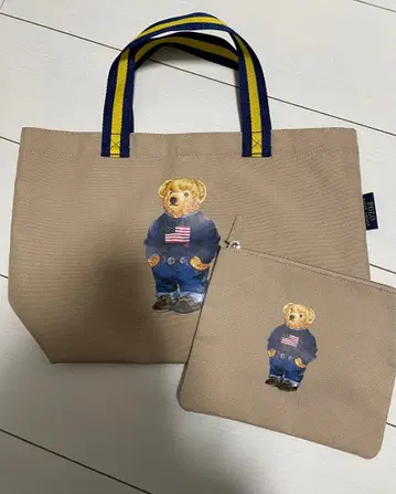 새상품급!! 랄프 로렌 폴로베어 * 토트백 파우치 포함