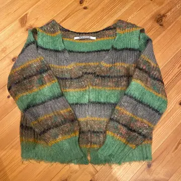 PERVERZE 다색 니트 스웨터 가디건