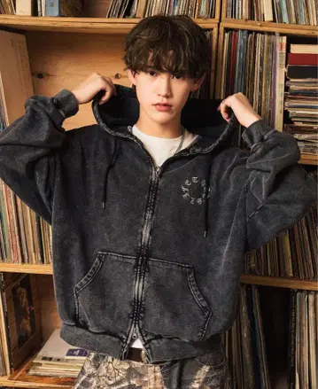 That's life 지퍼 후드티 That's life 블랙 블랙 L