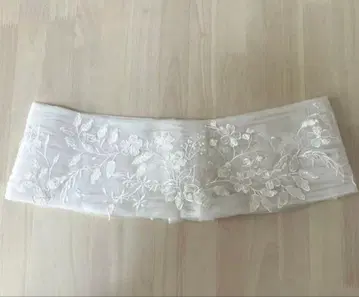 웨딩 드레스 롤 칼라 레이스 자수