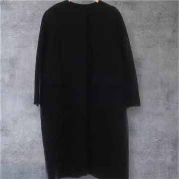 드로어 노카라 코트 34 네이비