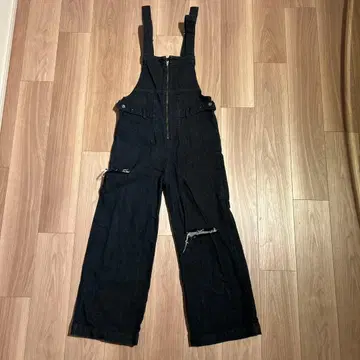 다크 데님 살로펫 오버롤