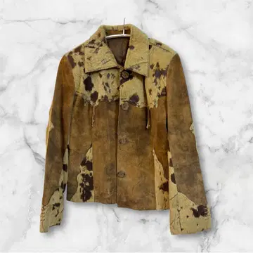 썬로즈 빅 스웨이드 절개 토끼 자켓