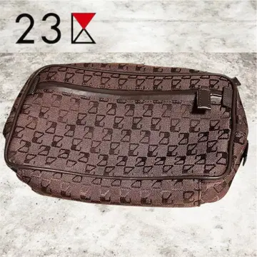 레어 23구 웨스트 파우치 모노그램 브라운 소형 바디백