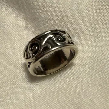 실버 반지 장식 조각 빈티지 10호 길쭉한