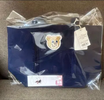 러브리바이페이러 올드 테디 와펜 토트 백 네이비