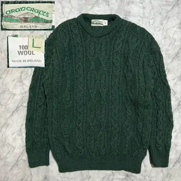 아일랜드제 아란크라프트 aran crafts 울 스웨터 L