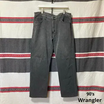 90s00sWrangler 멕시코제 후염 블랙 데님 페이드 USA