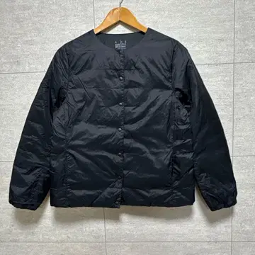 무인양품 경량 포켓터블 다운 자켓 블랙 L 노카라