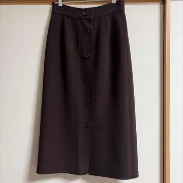 새상품급! 리버서블 타이트 스커트 체크 x 무지 브라운