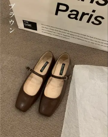 La-gemme 브라운 플랫슈즈