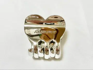 앰부쉬 하트 모티브 헤어 클립 L 실버