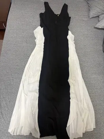 RINASCIMENTO 블랙 화이트 맥시 드레스 S